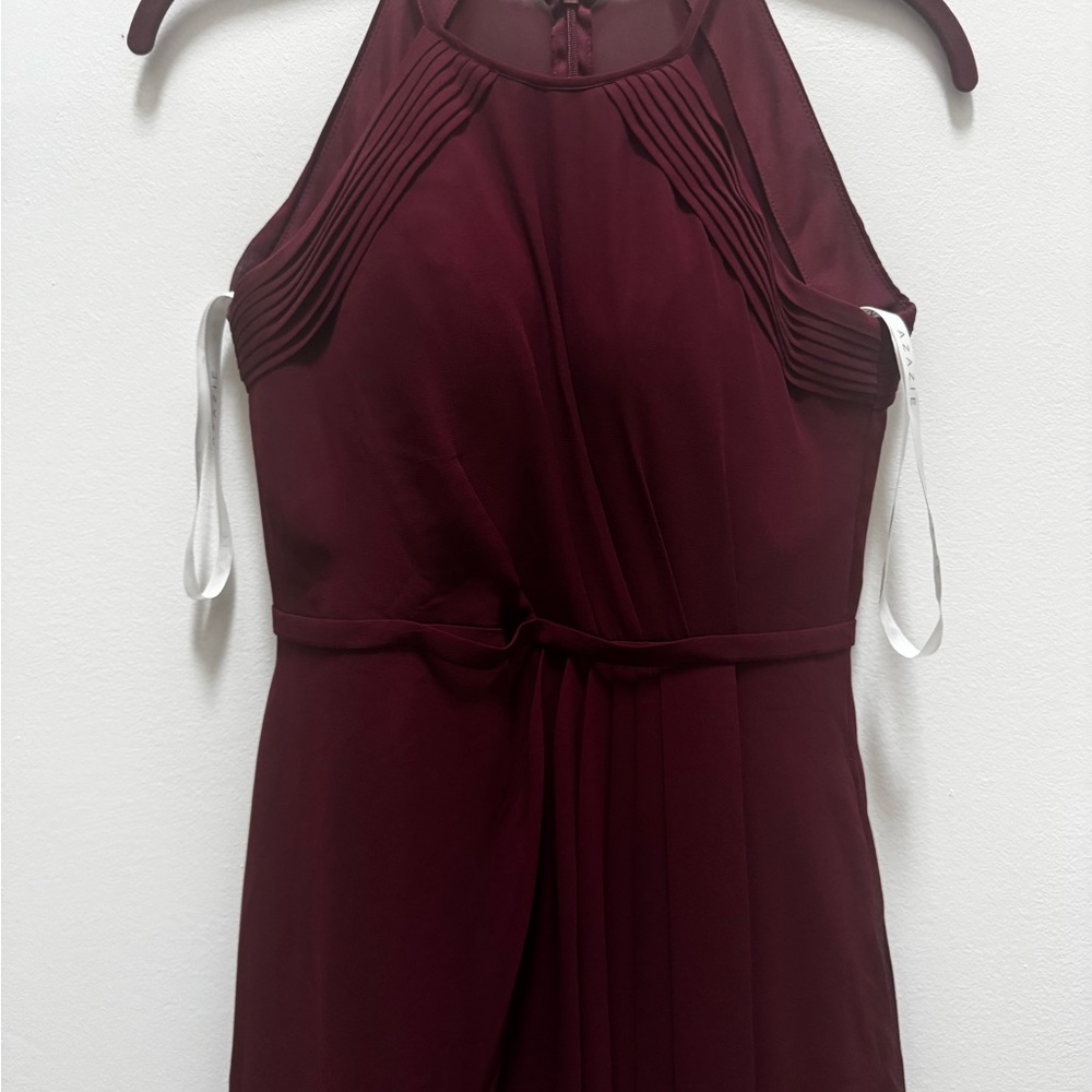 Azazie burgundy bridesmaid dress